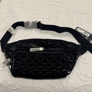 MZ Wallace Black Liquid Quilted Crossbody Bag. Never been used.